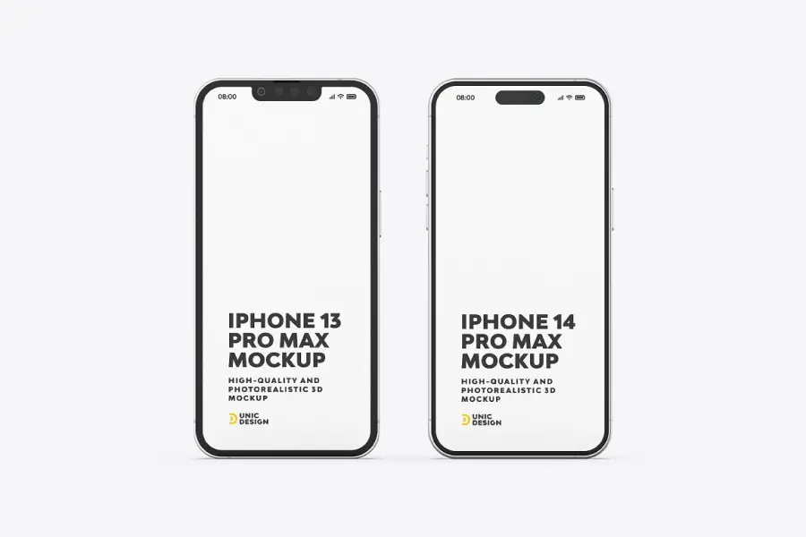 iPhone 13 and iPhone 14 Mockup - 