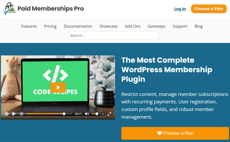 Paid Memberships Pro WordPress Platform