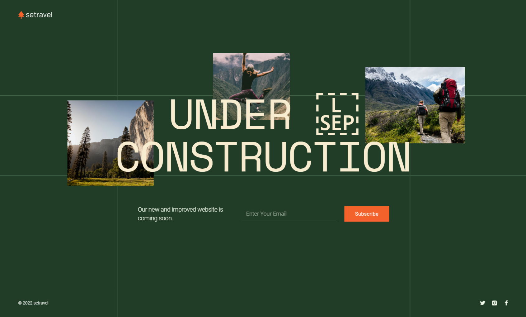 An under construction page template