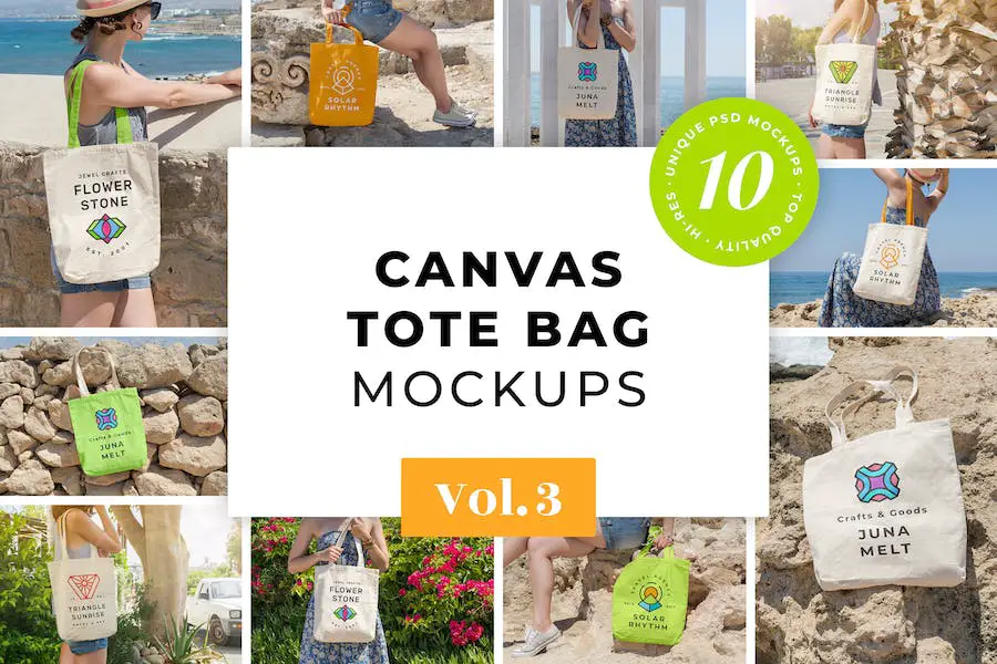 Canvas Tote Bag Mockups Pack Vol. 3 - 