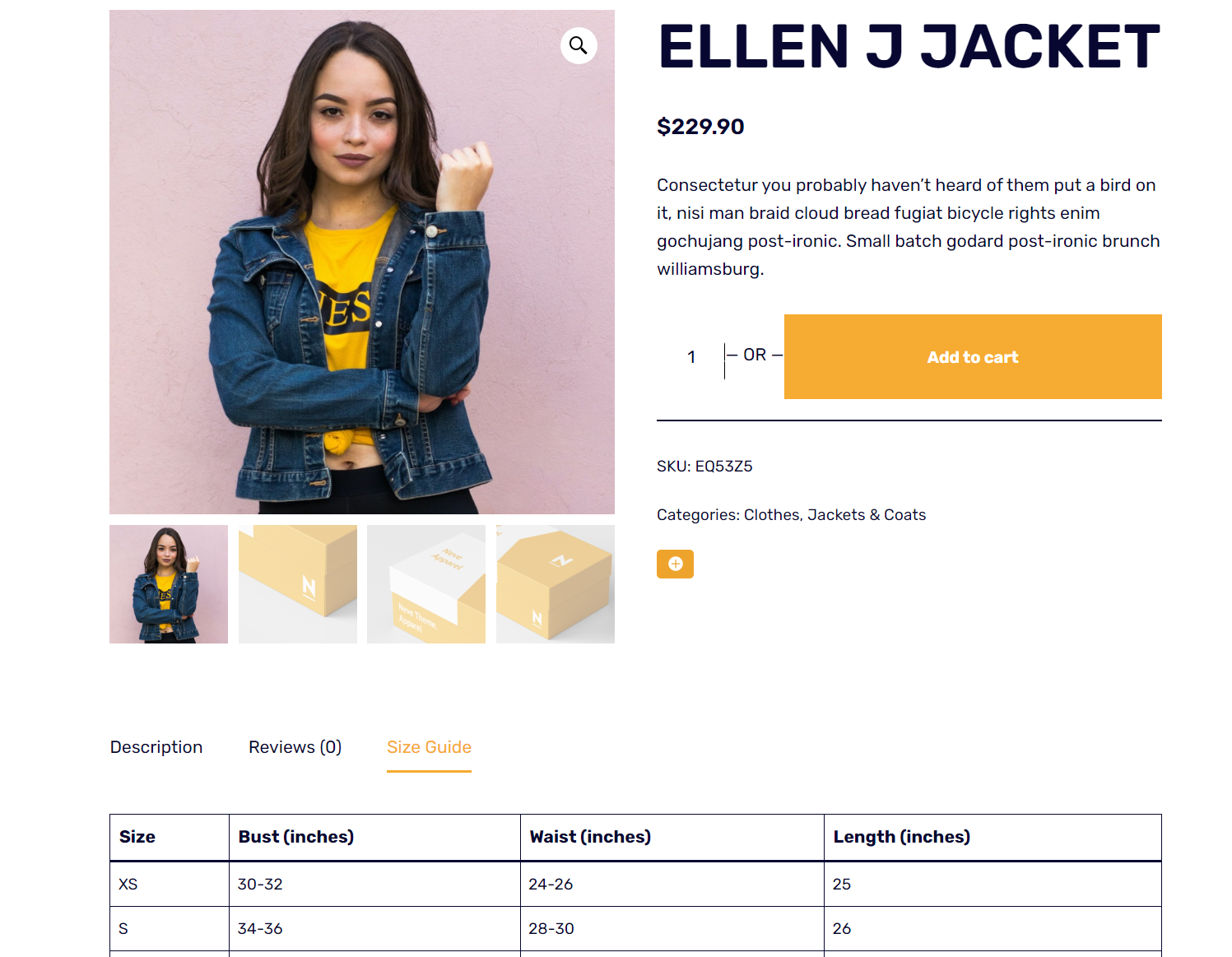 An example of custom product tabs for WooCommerce that you can create with the Sparks plugin.