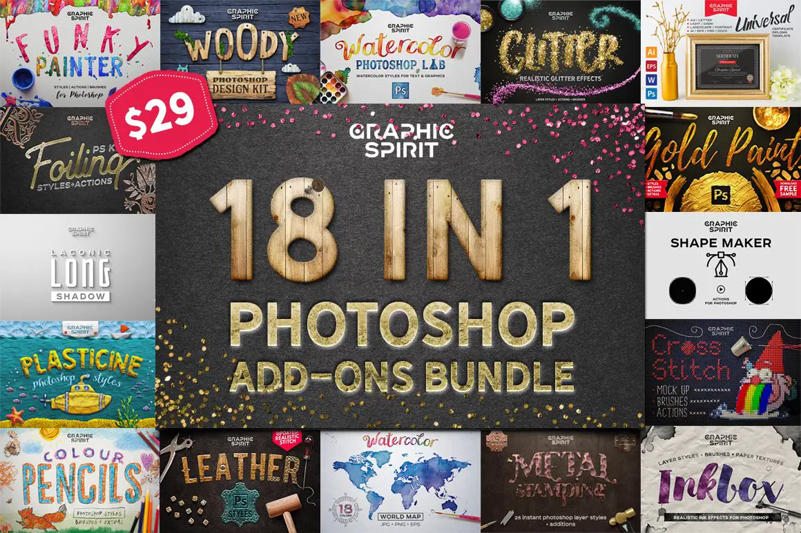 18 IN 1 Photoshop Bundle SALE - 