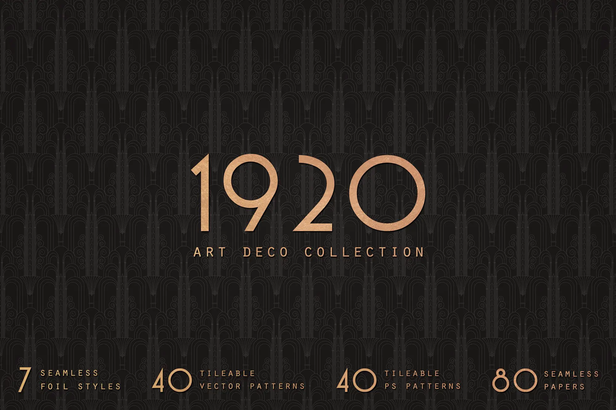1920 Art Deco Seamless Patterns - 