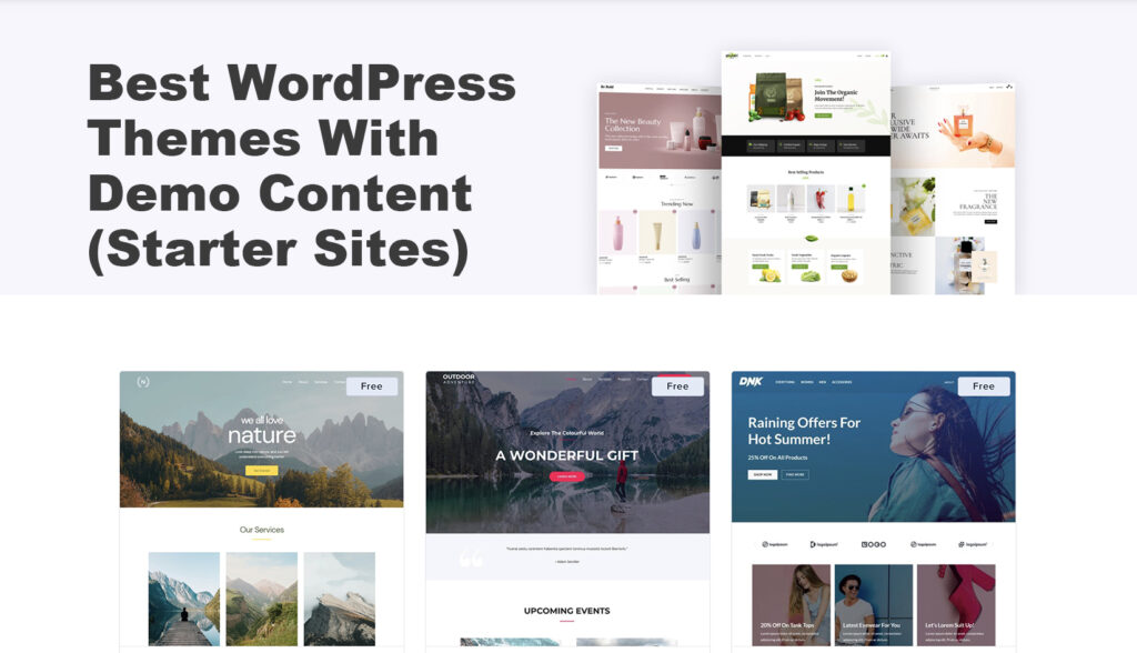 Best WordPress Themes With Demo Content