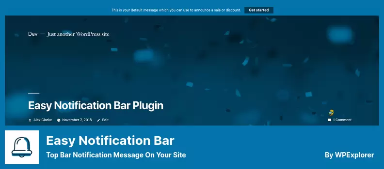 Easy Notification Bar Plugin - Top Bar Notification Message On Your Site