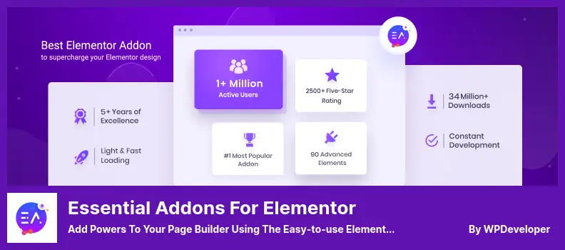Essential Addons for Elementor Plugin - Add Powers to Your Page Builder Using The Easy-to-use Elements