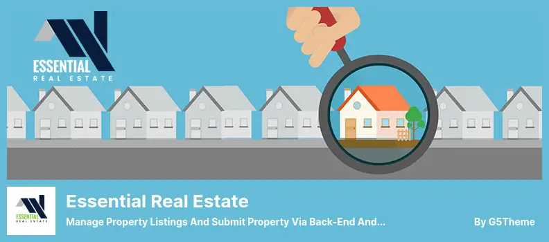 Essential Real Estate Plugin - Manage Property Listings and Submit Property Via Back-End and Front-End