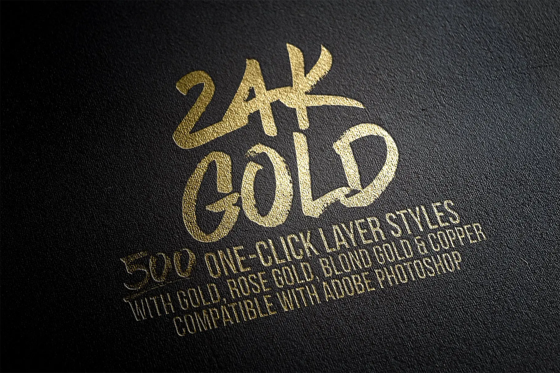 Gold Foil Layer Styles for Photoshop - 
