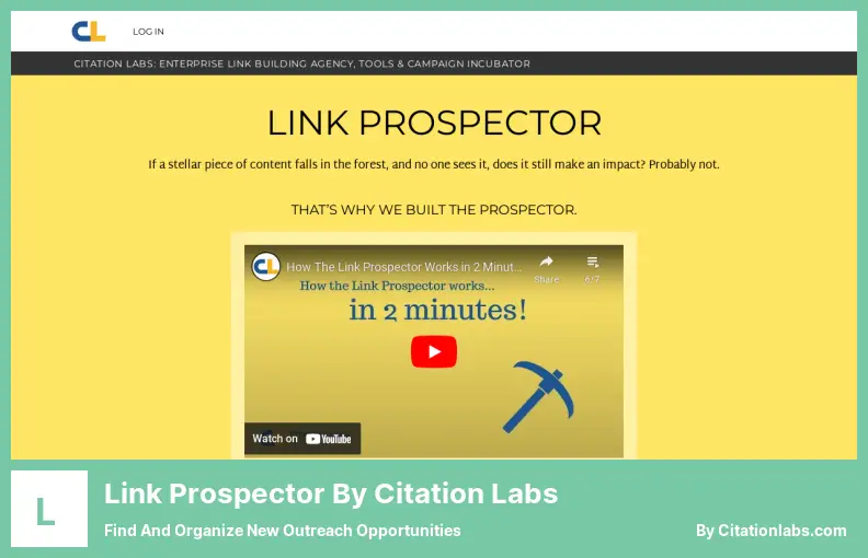 Link Prospector by Citation Labs - Find and Organize New Outreach Opportunities