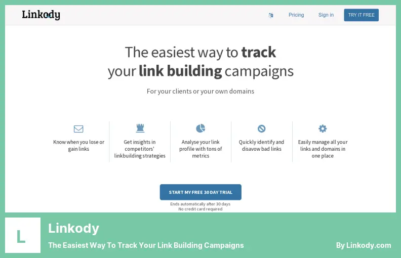 Linkody - The Easiest Way to Track Your Link Building Campaigns
