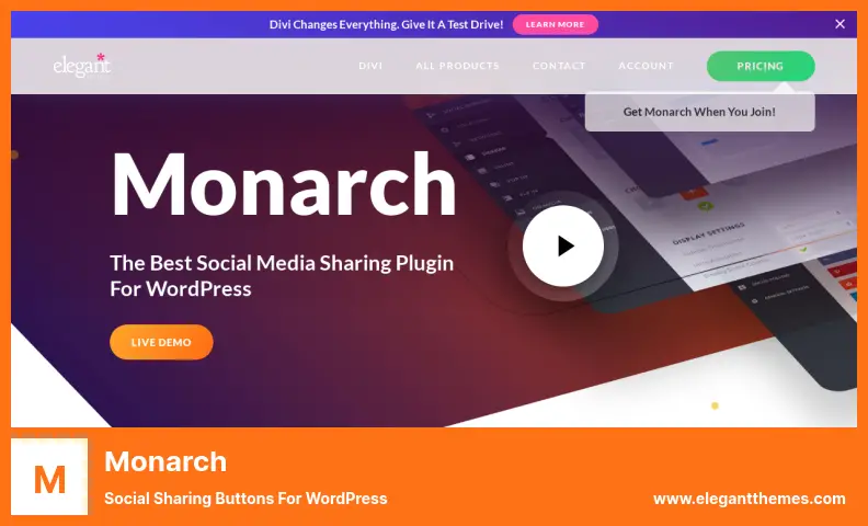 Monarch Plugin - Social Sharing Buttons for WordPress