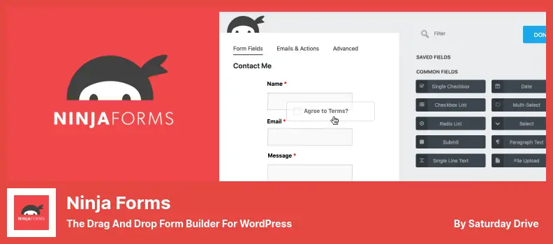 Ninja Forms Plugin - The Drag and Drop Form Builder for WordPress