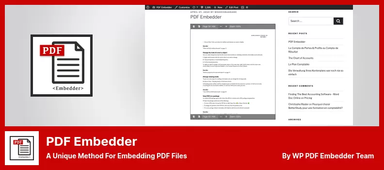 PDF Embedder Plugin - A Unique Method For Embedding PDF Files