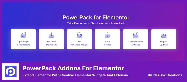 PowerPack Addons for Elementor Plugin - Extend Elementor With Creative Elementor Widgets and Extensions