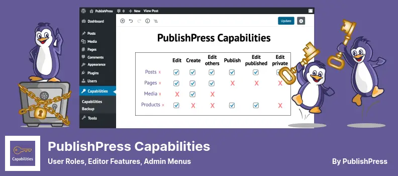 PublishPress Capabilities Plugin - User Roles, Editor Features, Admin Menus