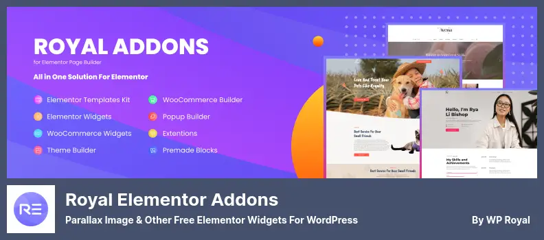 Royal Elementor Addons Plugin - Parallax Image & other Free Elementor Widgets for WordPress