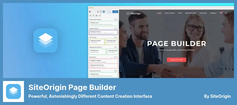 SiteOrigin Page Builder Plugin - Powerful, Astonishingly Different Content Creation Interface