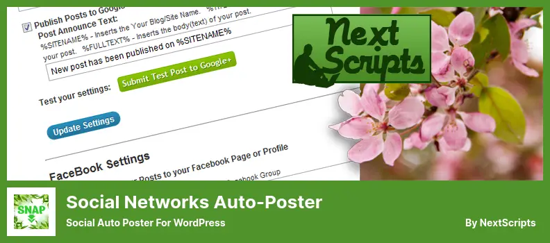 Social Networks Auto-Poster Plugin - Social Auto Poster For WordPress