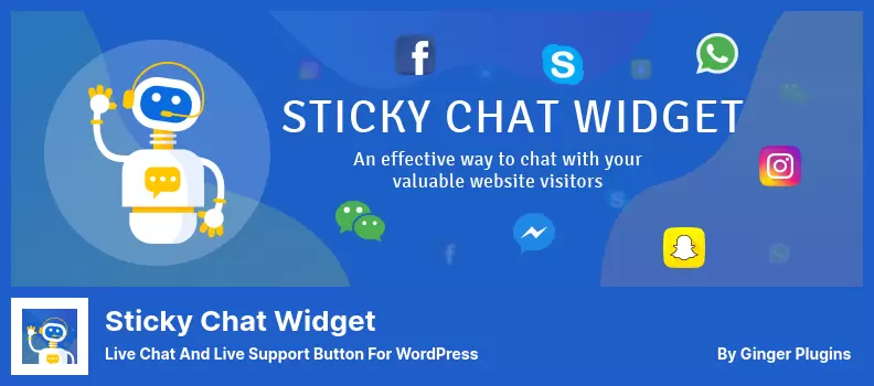 Sticky Chat Widget Plugin - Live Chat and Live Support Button For WordPress