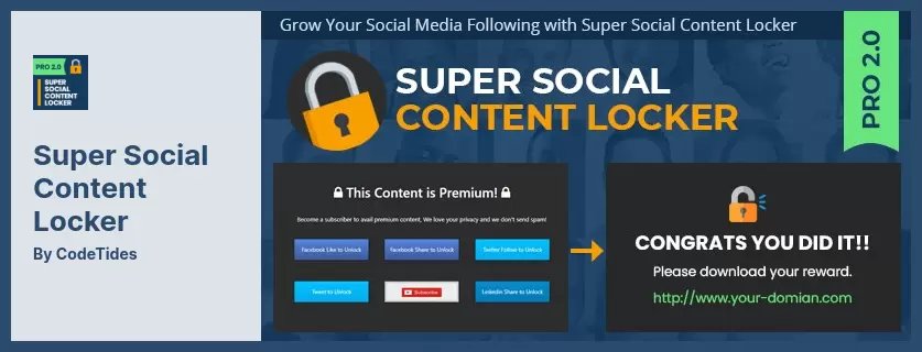 Super Social Content Locker Plugin - WordPress Social Content Locker Plugin