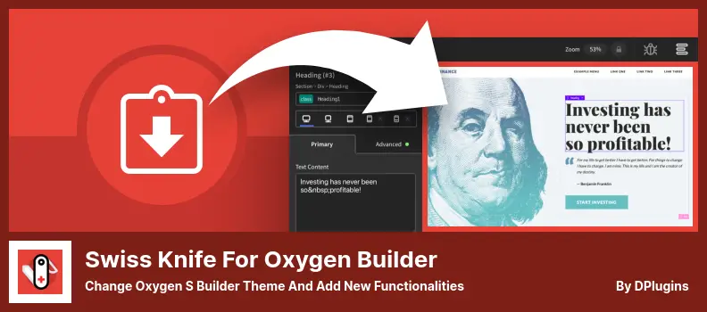 Swiss Knife for Oxygen Builder Plugin - Change Oxygen S Builder Theme and Add New Functionalities