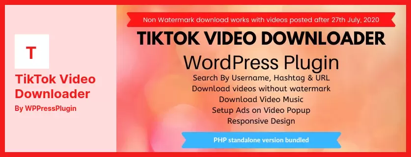 TikTok Video Downloader Plugin - TikTok Video Downloader for WordPress