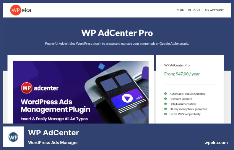 WP AdCenter Plugin - WordPress Ads Manager