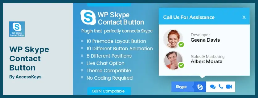 WP Skype Contact Button Plugin - Premium Skype Button Plugin for WordPress