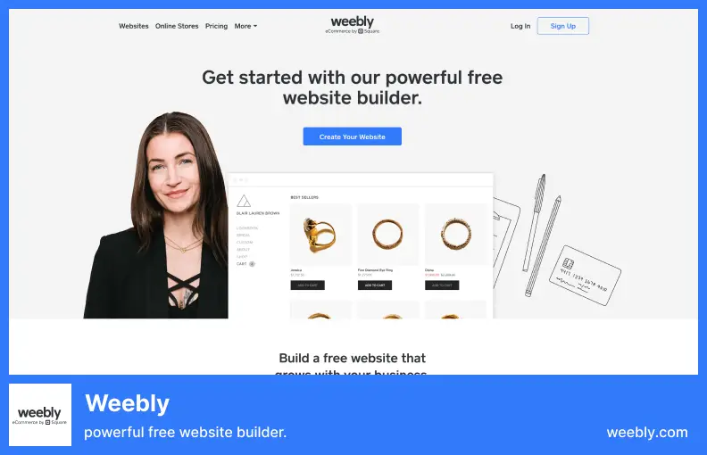 Weebly - an All-in-one Hosting and Drag-and-drop Builder