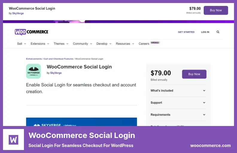 WooCommerce Social Login Plugin - Social Login For Seamless Checkout For WordPress