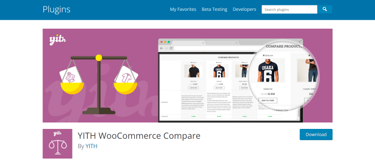 yith woocommerce compare plugin