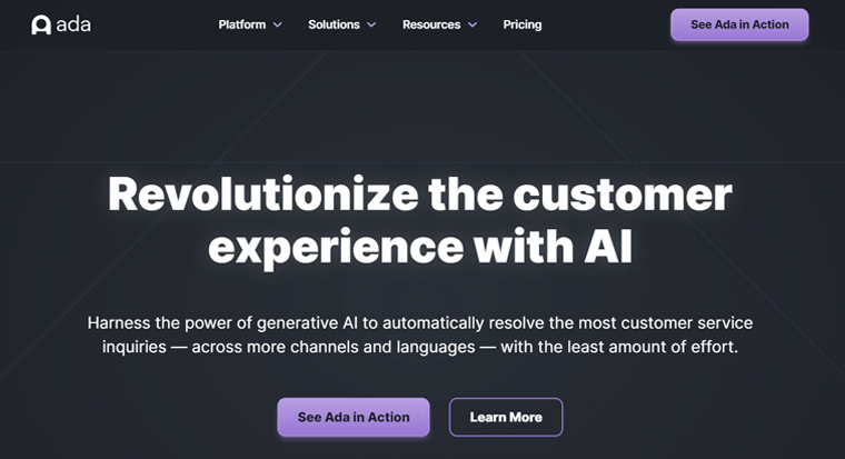 Ada AI-Powered Chatbot