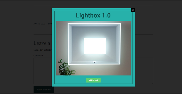 lightbox pop-up created with jetpopup plugin