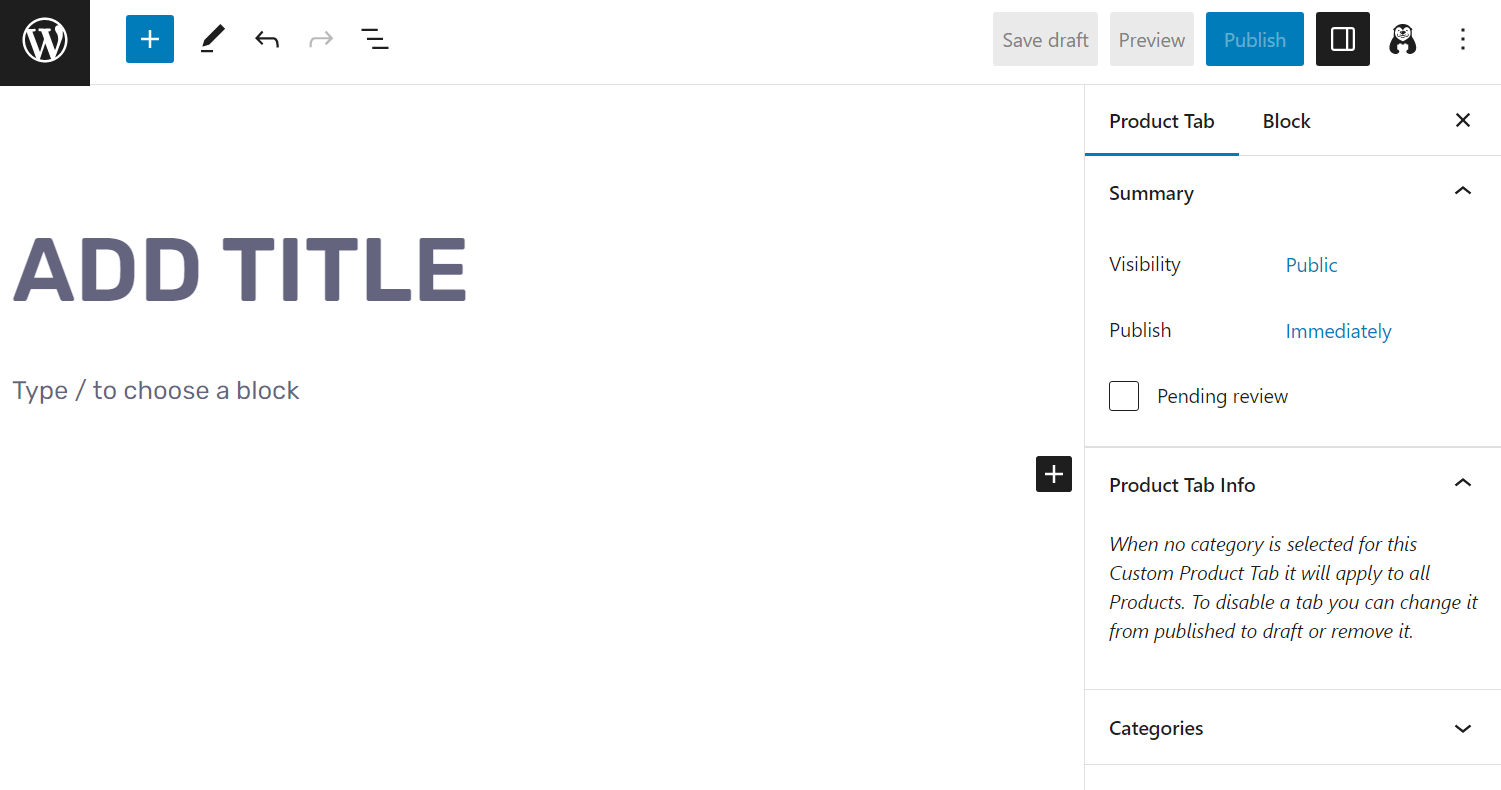 Add and customize a product tab in WooCommerce using Sparks.