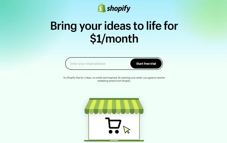 Shopify Landing Page Example