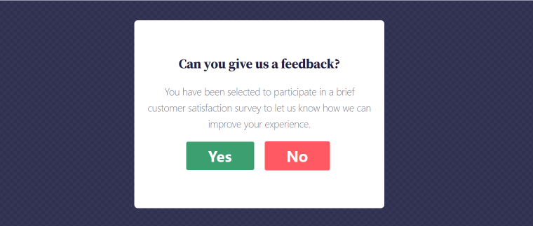 survey form pop-up created with jetpopup plugin