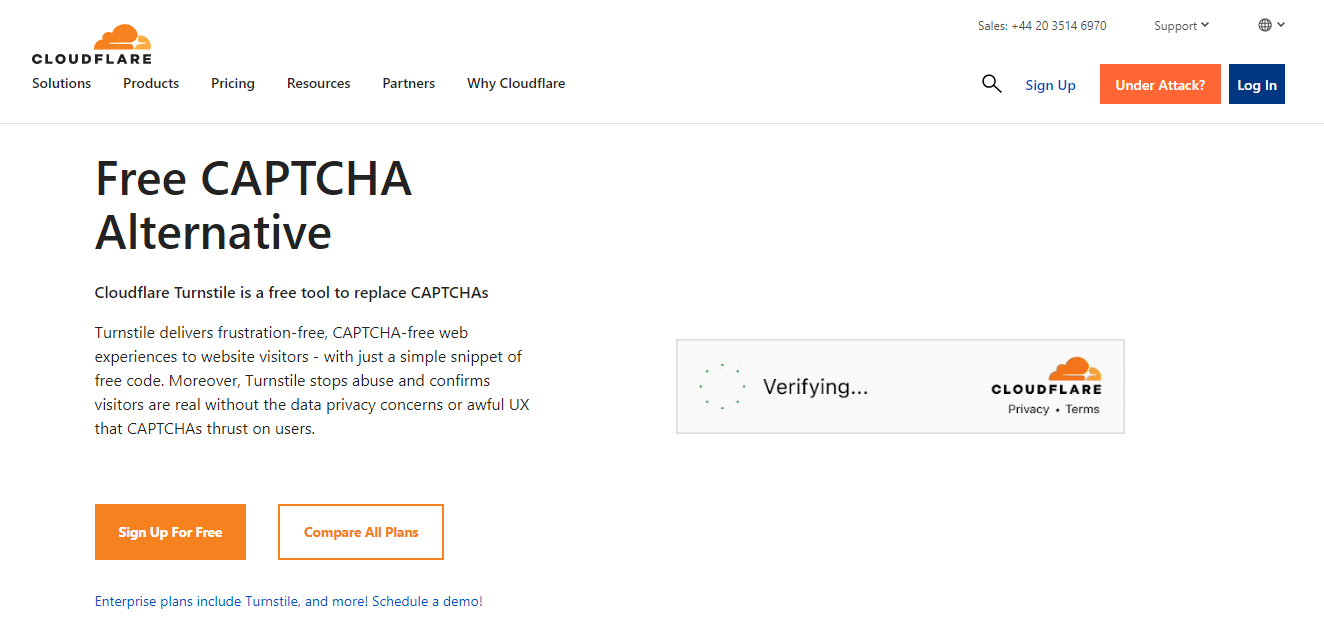 Cloudflare CAPTCHA page.