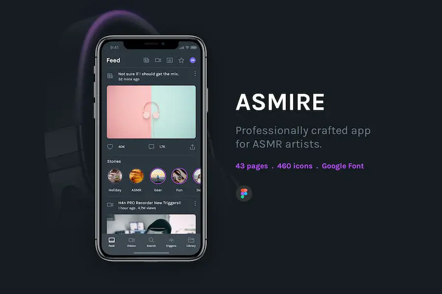 Asmire App Figma Template - 