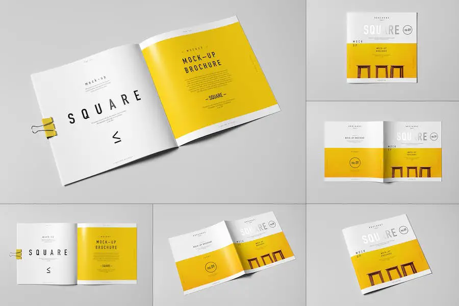 Square Brochure Mock-up - 
