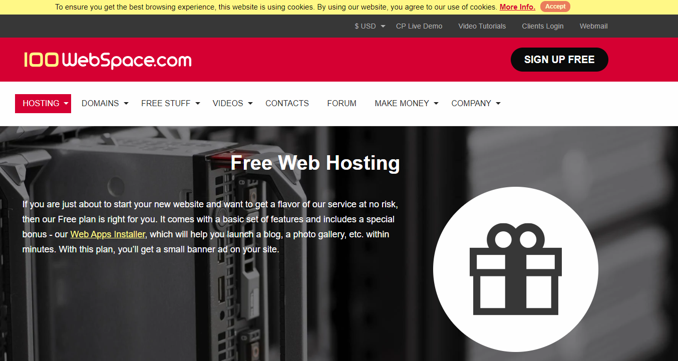 100webspace - free web hosting wordpress