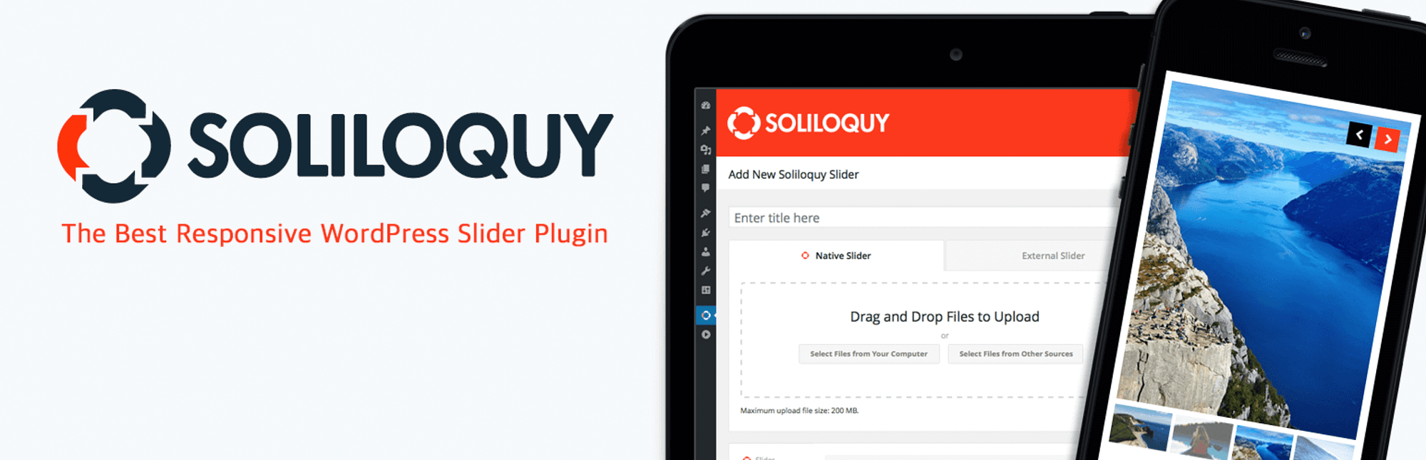 The Soliloquy WordPress slider plugin.