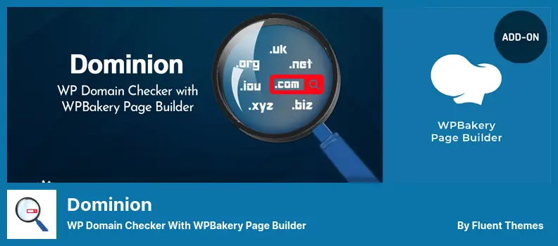 Dominion Plugin - WP Domain Checker with WPBakery Page Builder