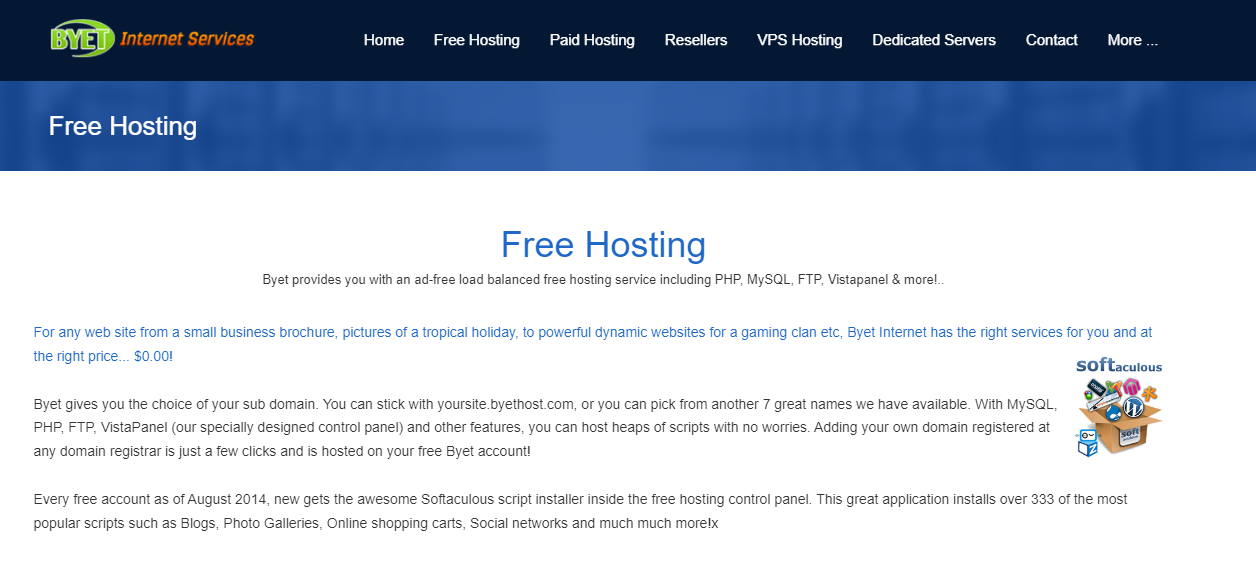 byethost - free wordpress hosting with cpanel