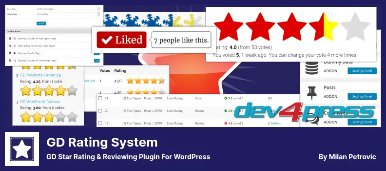 GD Rating System Plugin - GD Star Rating & Reviewing Plugin For WordPress