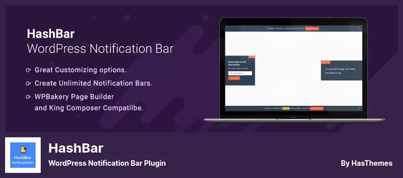 HashBar Plugin - WordPress Notification Bar Plugin