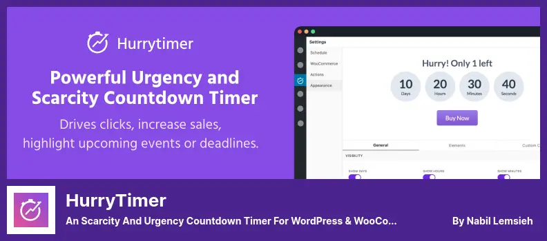 HurryTimer Plugin - An Scarcity And Urgency Countdown Timer For WordPress & WooCommerce