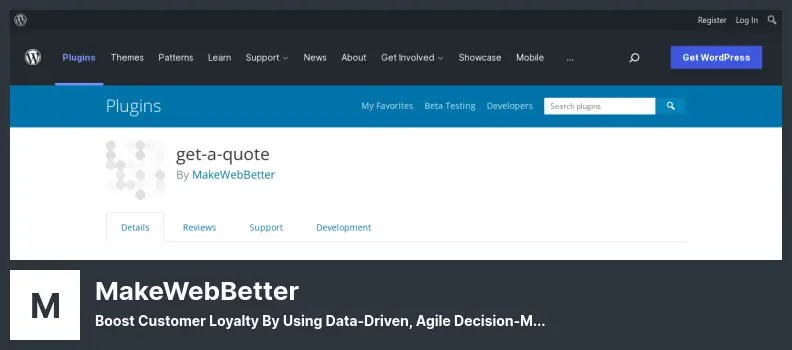 MakeWebBetter Plugin - Boost Customer Loyalty By Using Data-Driven, Agile Decision-Making