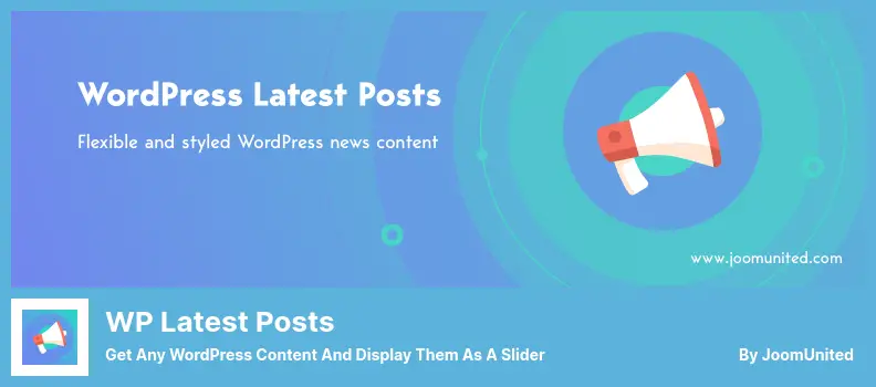 WP Latest Posts Plugin - Get Any WordPress Content and Display Them As a Slider