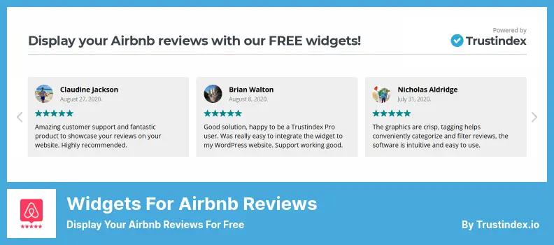 Widgets for Airbnb Reviews Plugin - Display Your Airbnb Reviews for Free