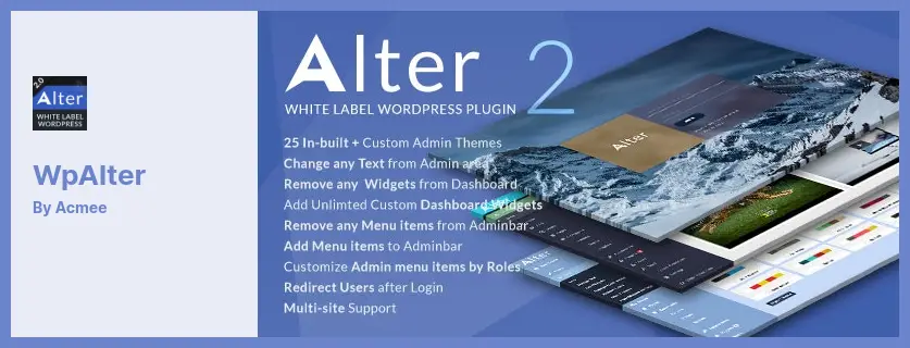 WpAlter Plugin - a White Label WordPress Plugin